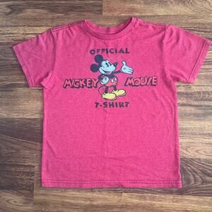 Disney Store Official Mickey Mouse Red Graphic Shirt Unisex Youth Size M (7/8)